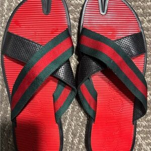 Gucci Black and Red Men’s Sandals